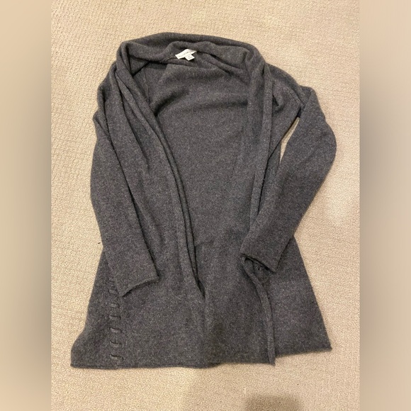 White + Warren gray open front cardigan.  Size XS - Picture 1 of 5